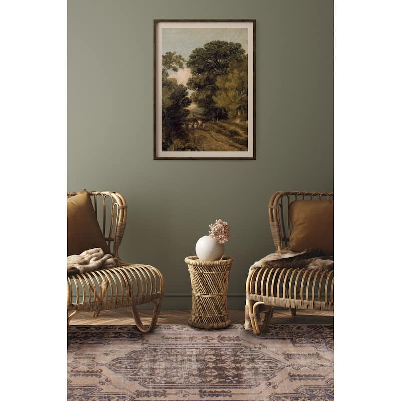 ECARPETGALLERY Hand-knotted Antalya Vintage Khaki Wool Rug - 3'11 x 7'1