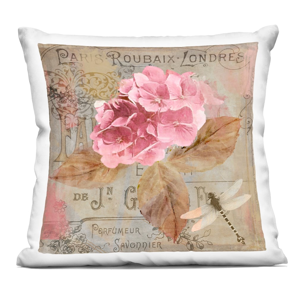 Stupell Vintage French Hydrangea Decorative Printed Throw Pillow Design by Sasha
