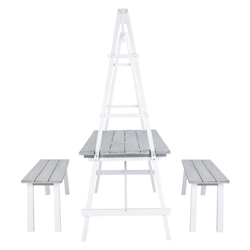 SAFAVIEH Outdoor Marlen 3-Piece Dining Set - 29Wx59Dx74H