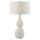 preview thumbnail 1 of 5, Uttermost Twisted Swirl White Table Lamp - 32"H,   Shade 10"H x 18"Dia.
