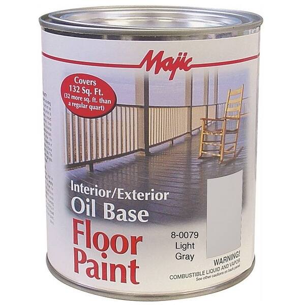 Majic 8 0079 2 Interior Exterior Oil Floor Paint 1 Quart Light Gray On Sale Overstock 27276508