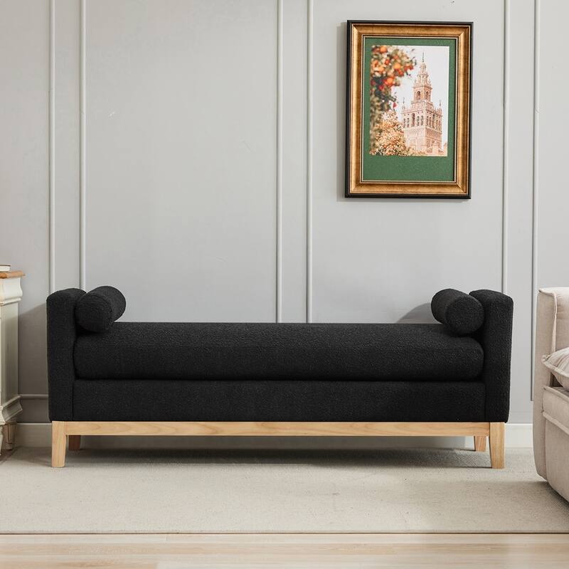 66.34"W Elegant Upholstered Bench