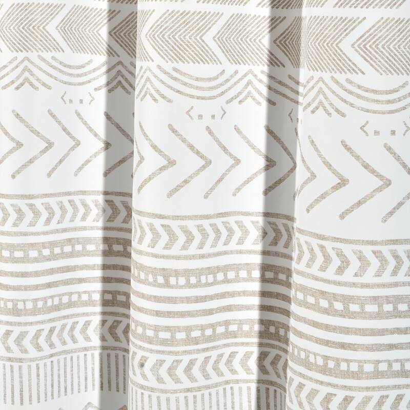 Lush Decor Hygge Geo Room Darkening Window Curtain Panel Pair