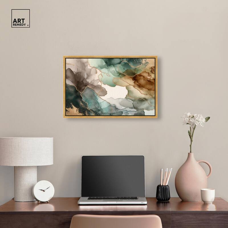 Golden Estuary II Canvas by Art Remedy