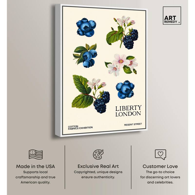 Berries and Blooms I Canvas by Art Remedy