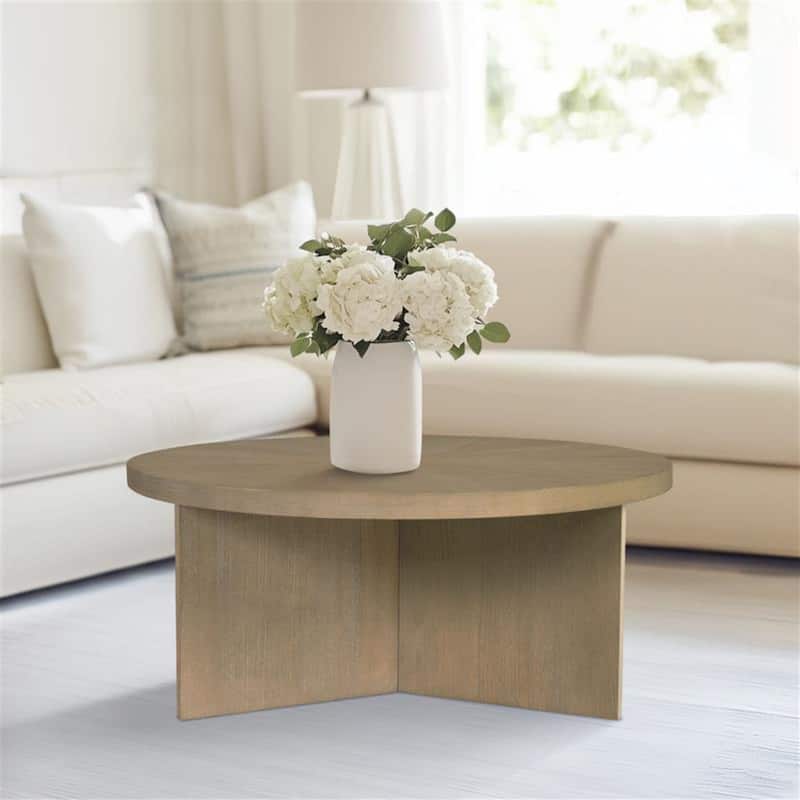 Martha Stewart Sadie Brown Round Coffee table