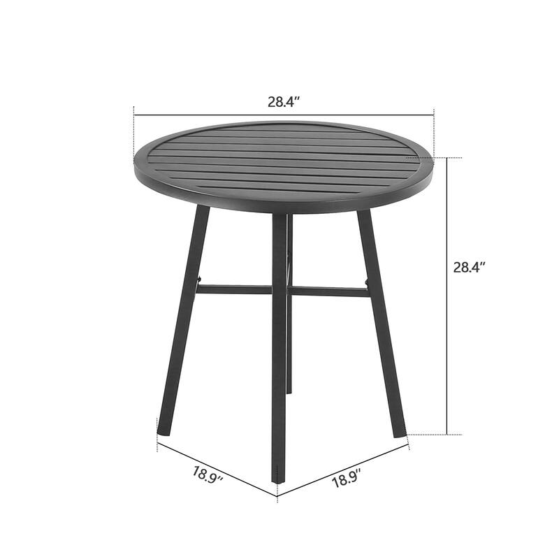 Outdoor Bistro Table, Patio Metal Round Coffee Table Bed Bath