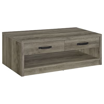 Felix 2-drawer Engineered Wood Coffee Table Grey Driftwood