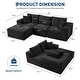 preview thumbnail 2 of 54, 109'' Corduroy Modular Sectional Sofa with Chaise