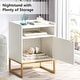 Modern Night Stand with Cabinet and Storage Shelf - Bed Bath & Beyond ...