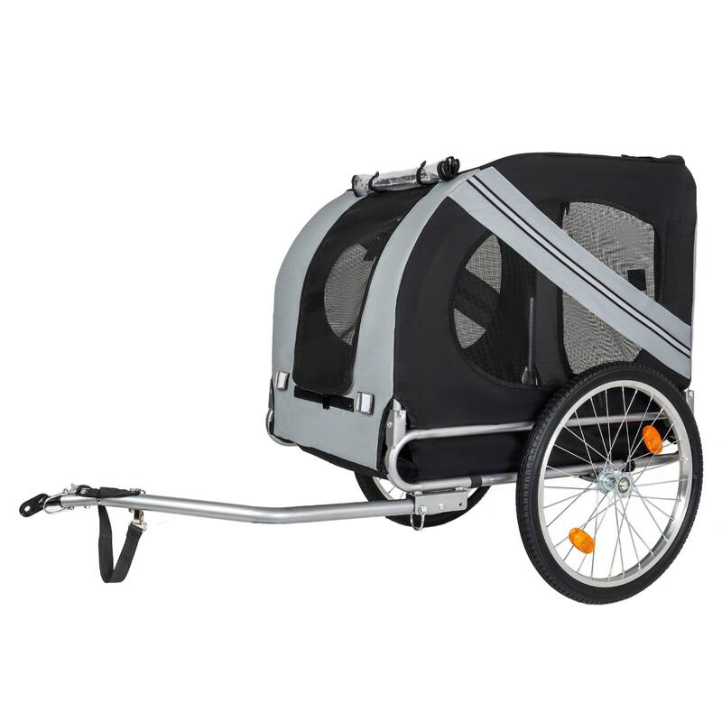 Large Folding Bike Trailer for Dogs, 100LB Capacity All-Terrain Pet Carrier for Cycling, Jogging, Camping & Outdoor Adventures