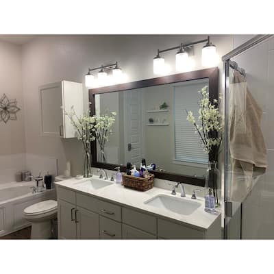 Frame My Mirror Espresso Framed Vanity Mirror, Pendleton Design
