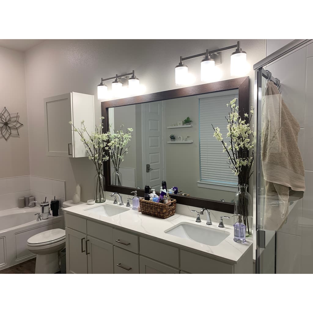 Frame My Mirror Espresso Framed Vanity Mirror, Pendleton Design