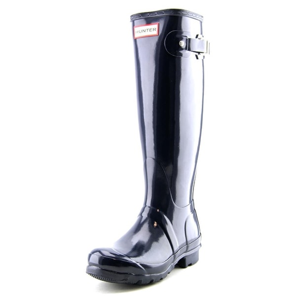 Hunter Original Tall Glossy Round Toe Synthetic Rain Boot