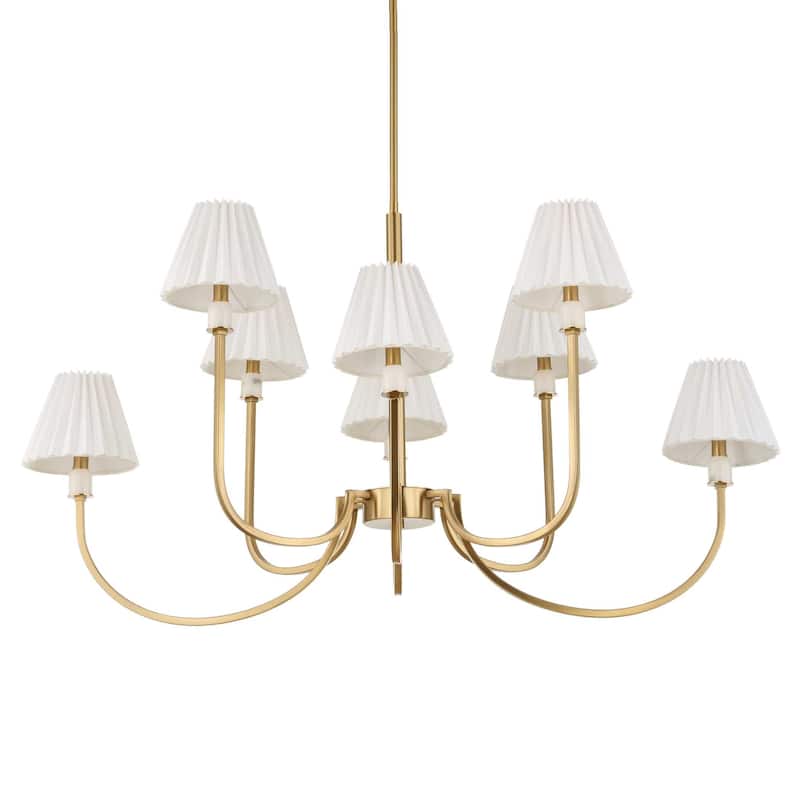 Uttermost Poppins 8 Light Brass Chandelier - 45"W x 24"D x 25"H