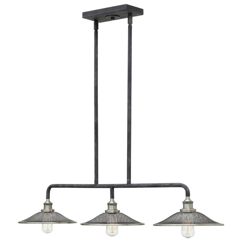 Hinkley Lighting Rigby 3 Light 40" Wide Linear Chandelier with Mesh