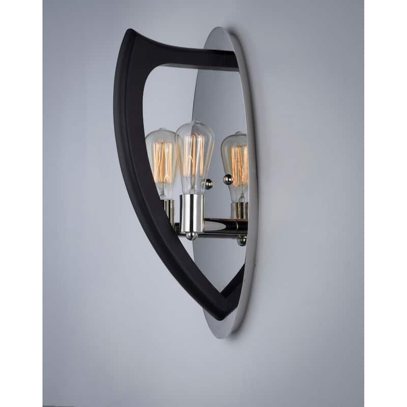 Studio M Crescendo 2 Light 8" Wide Wall Sconce with Solid Wood Accent