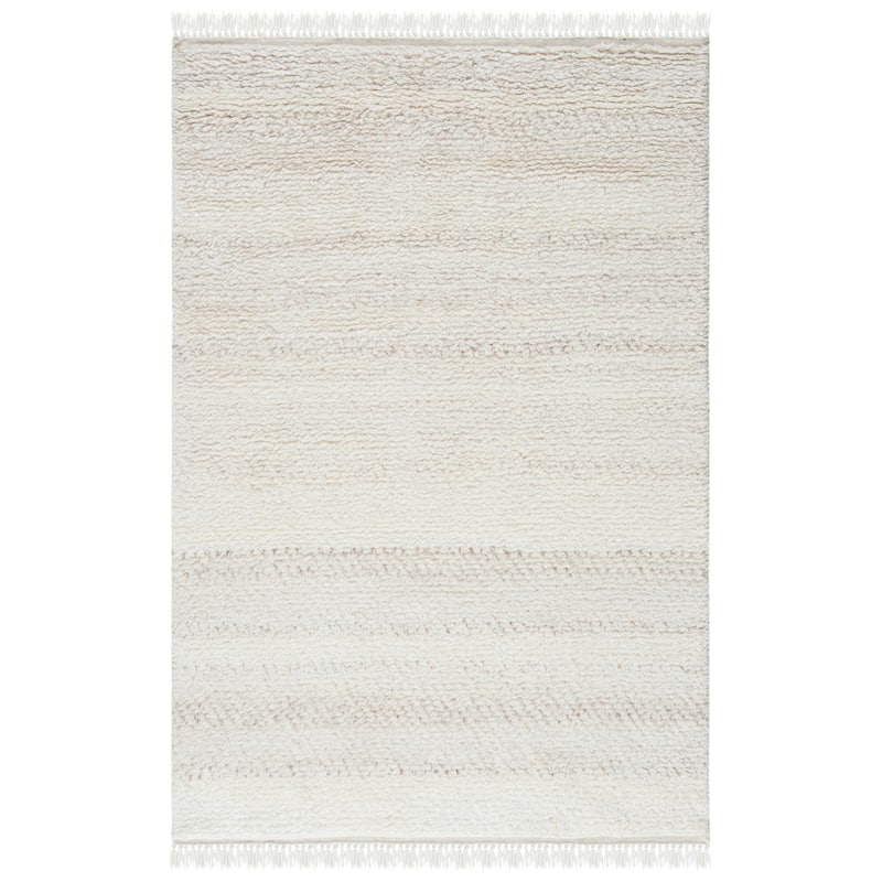SAFAVIEH Handmade Casablanca Shag Tribal Grey Wool Rug