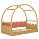 preview thumbnail 27 of 30, Twin Size House Bed Vaulted Roof Bed with Stretchable Trundle & Fence, Unique Adjustable Grounded Bed Twin to King Bed Frame