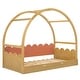 preview thumbnail 25 of 23, Twin Size Pine Wood Stretchable Bed Frames with Vaulted Roof for Kids, Teens, Boys or Girls-No Box Spring Needed