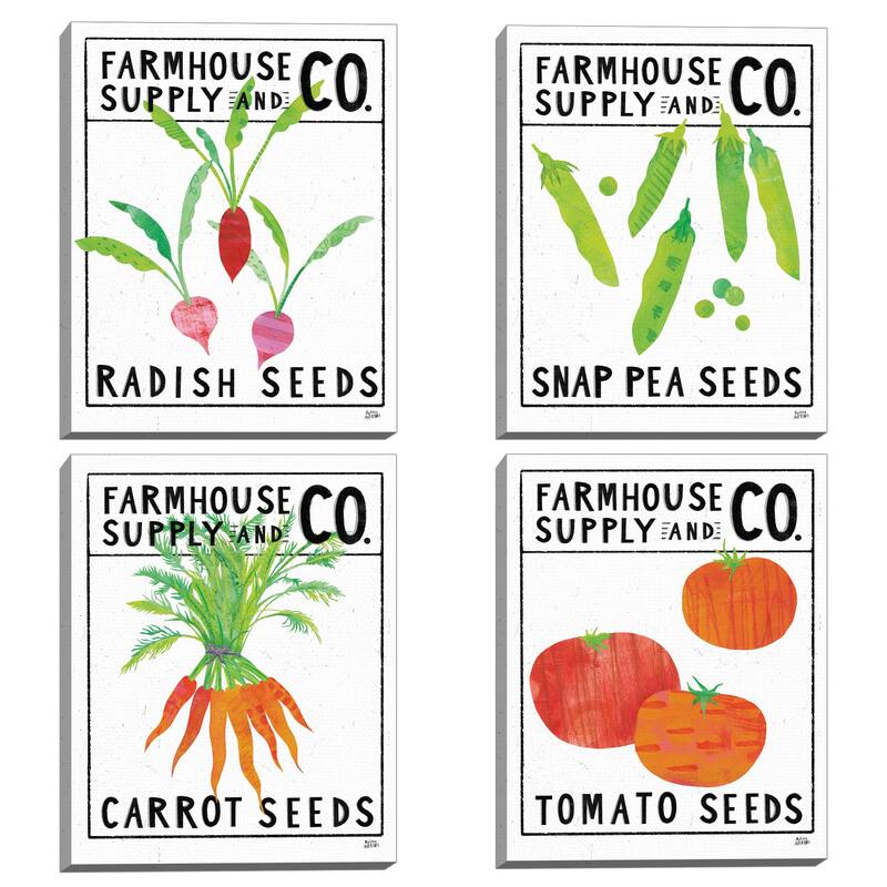 Kitchen Garden Series Set of 4 by Melissa Averinos Canvas Art Prints