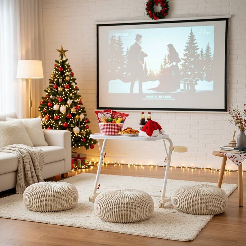 Foldable Table Portable Lightweight Desk for Home Dining, Office, Camping Compact Design & Easy Storage - White