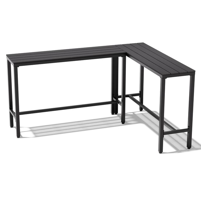 VredHom Outdoor Indoor Patio Rectangular Bar Table Pub Table