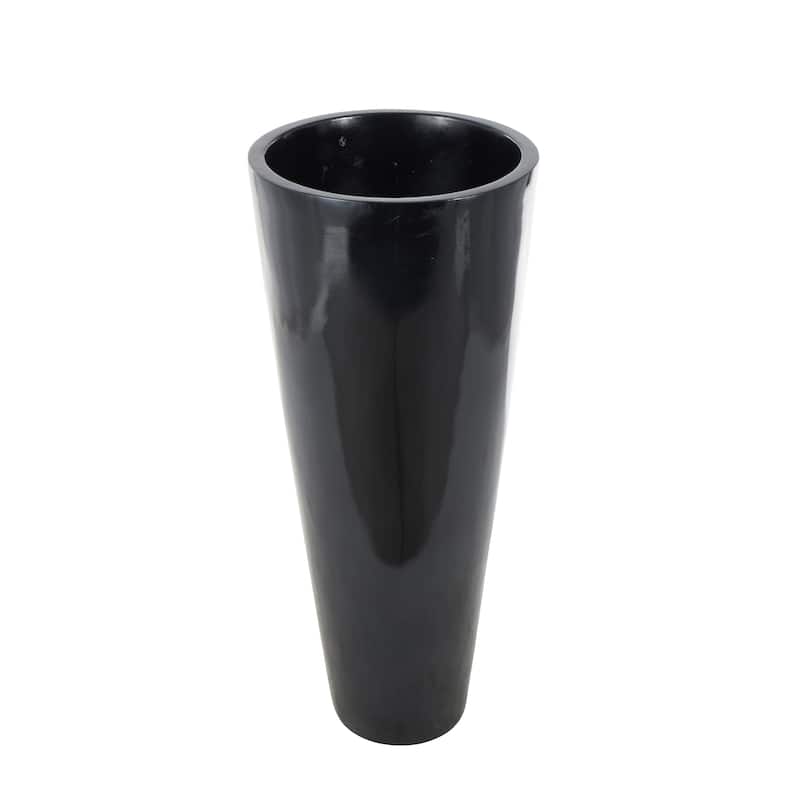 Fiberglass Minimalistic Floor Decorative Vase - Black - Roche River Decor