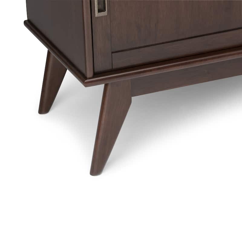 WYNDENHALL Tierney SOLID HARDWOOD 54 inch Wide Mid Century Modern TV Media Stand For TVs up to 60 inches - 54"w x 18"d x 33" h