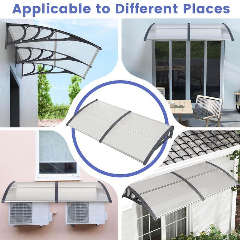 Costway 80'' x 40'' Patio Awning Canopy Outdoor Window Door Overhang - See Details