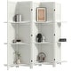 preview thumbnail 27 of 41, HOMCOM 5 Panel 67" Tall Wood Room Divider, Privacy Screen with 3 Display Shelves, and Folding Storage for Bedroom or Home Office