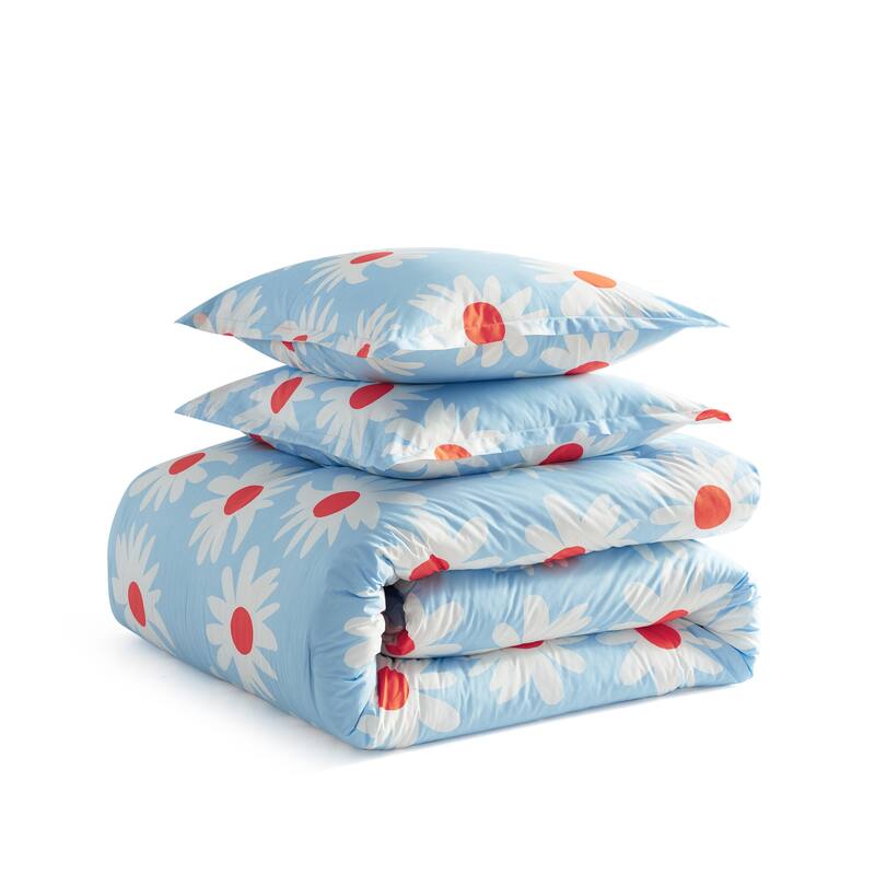 Marimekko Rakastaa Ei Rakasta Cotton Blue Reversible Comforter Set