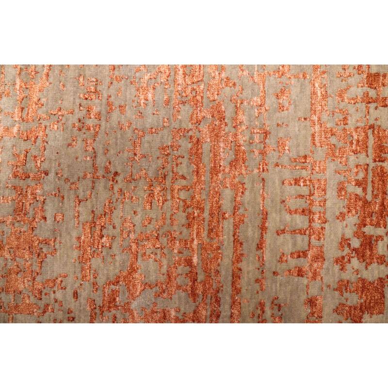 ECARPETGALLERY Hand-knotted Legacy Copper Silk, Wool Rug - 2'5 x 10'0