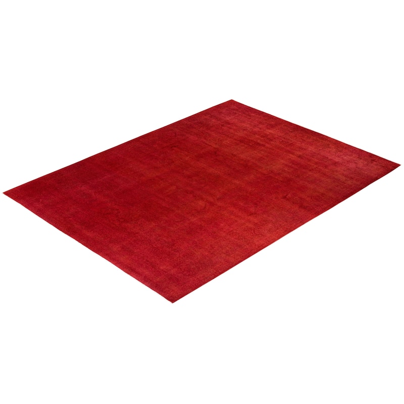 Vibrance, One-of-a-Kind Handmade Area Rug - Red, 9' 4" x 12' 5" - 9' 4" x 12' 5"