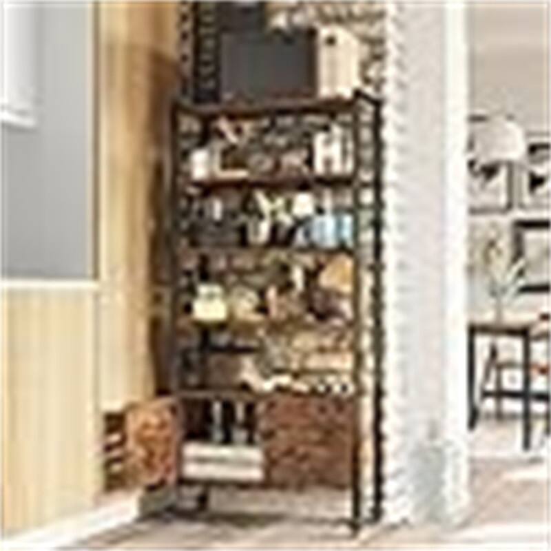 Industrial Bookshelf - 11.8"D x 27.6"W x 56.7"H