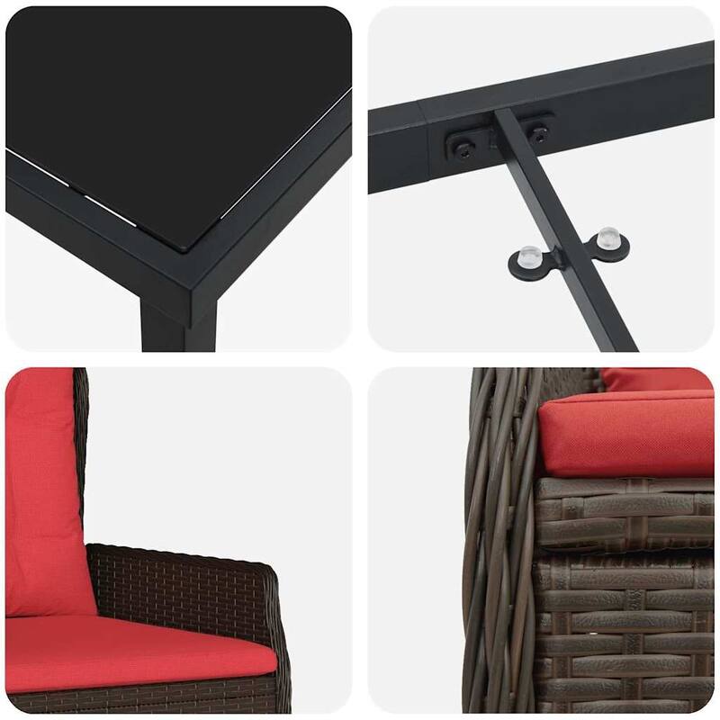 vidaXL Garden Dining Set Poly rattan