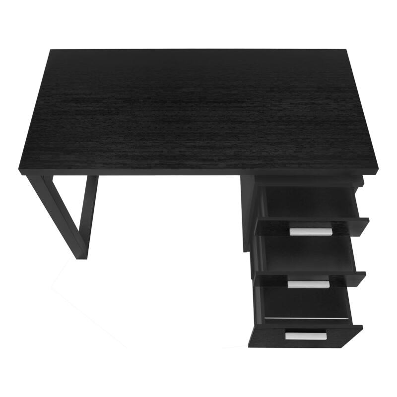 Contemporary Computer Desk with 3 Drawers, Reversible Setup, and Sleek Design for Home or Office Use