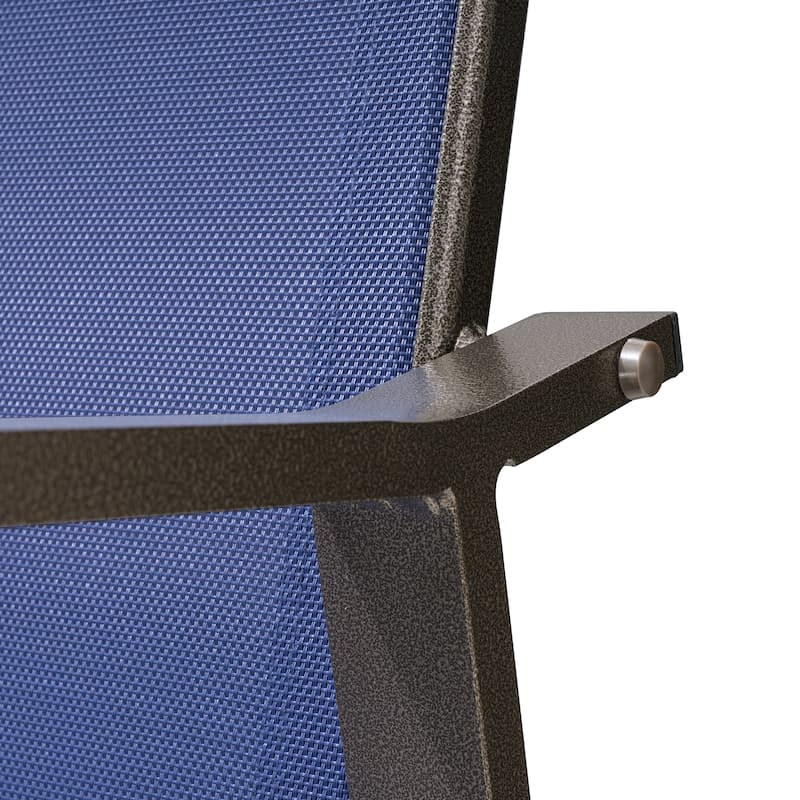 Crestlive Products Outdoor Outdoor Cast Aluminum Swivel Bar Stools with Sunbrella Cushion