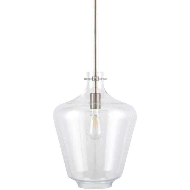 Livabliss Begur Global Pendant - 9"L x 9"W x 13"H - Nickel