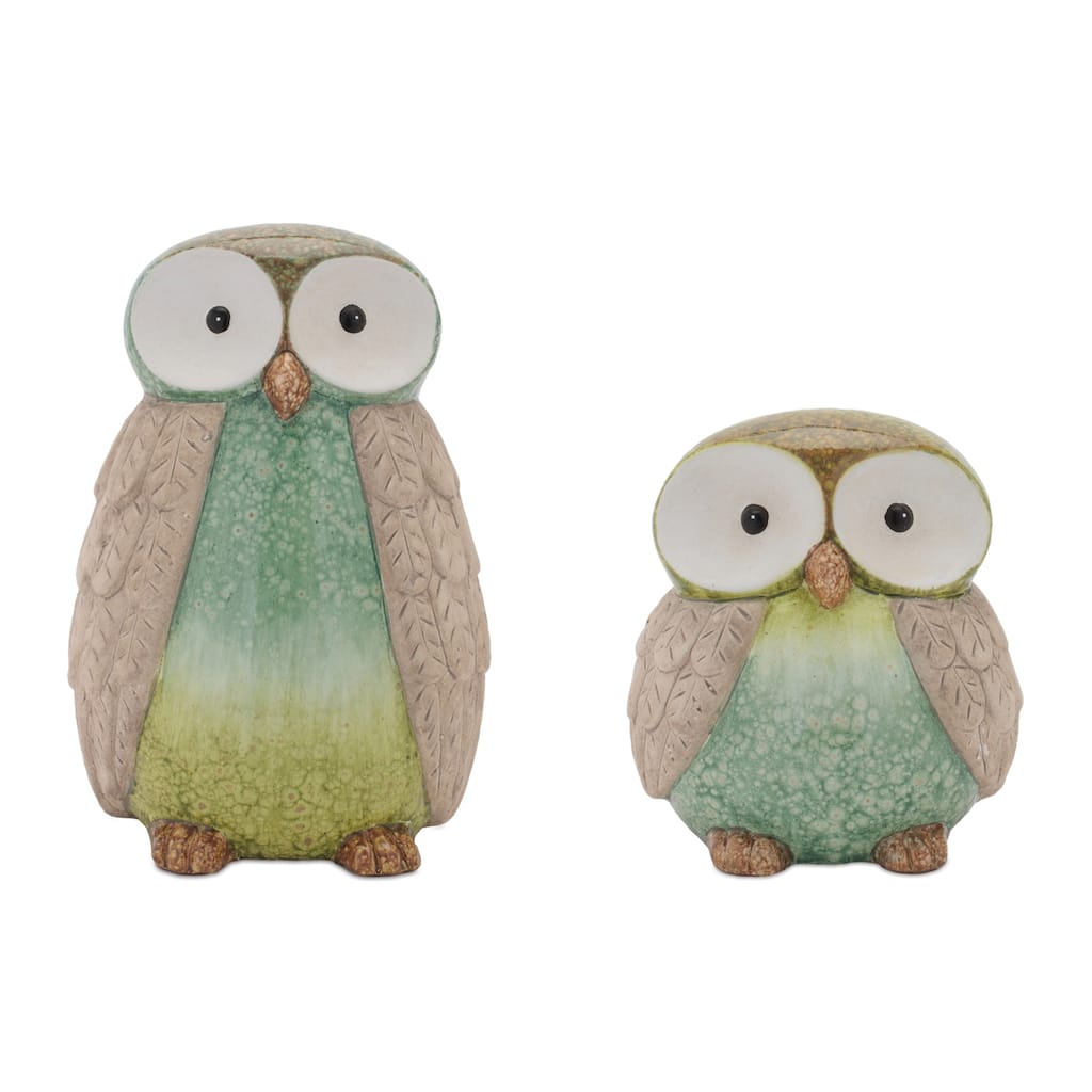 Terra Cotta Owl Décor (Set of 2)