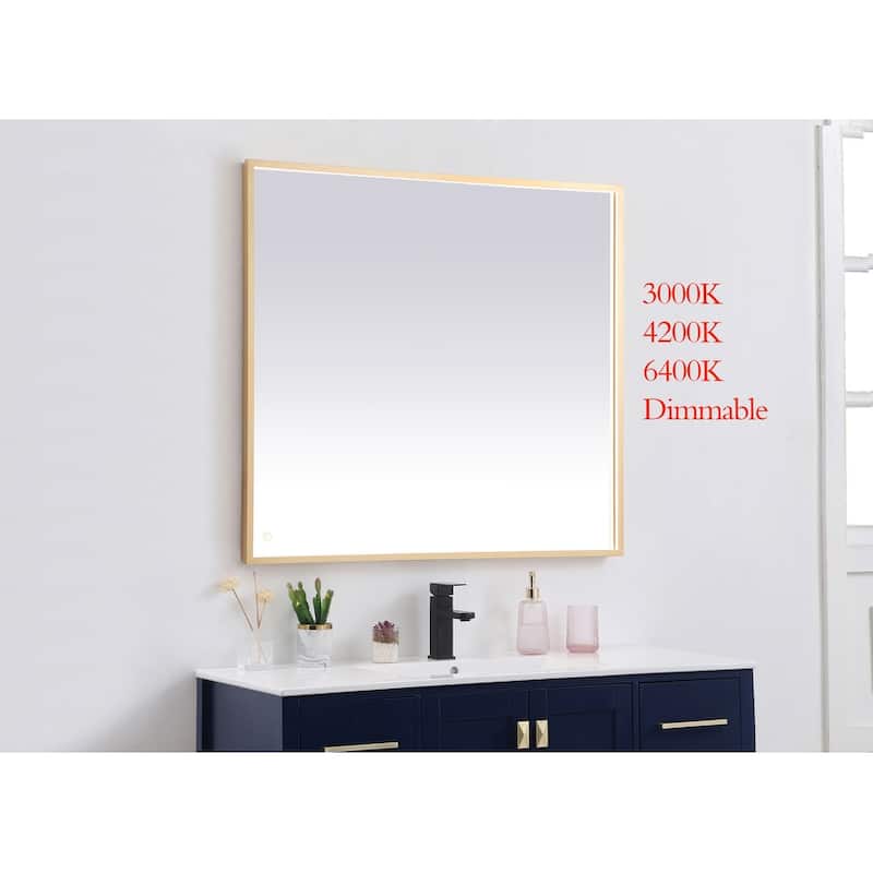 Indigo Home 36x40 inch LED mirror with adjustable color temperature