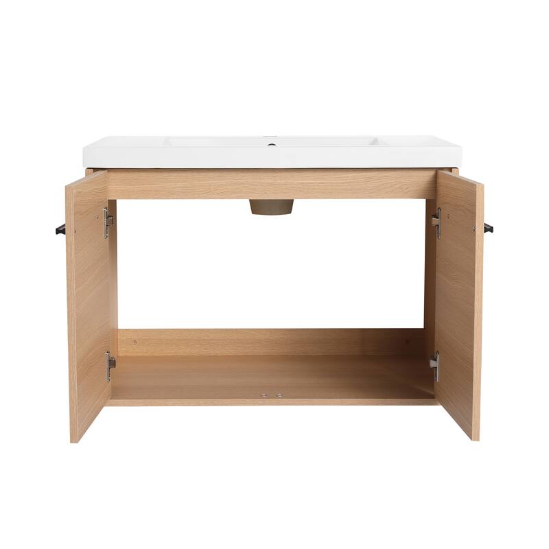 Beingnext 16''/20''/24"/30"/36" Bathroom Vanity with Sink, Floating Bathroom Vanity with Soft Close Door