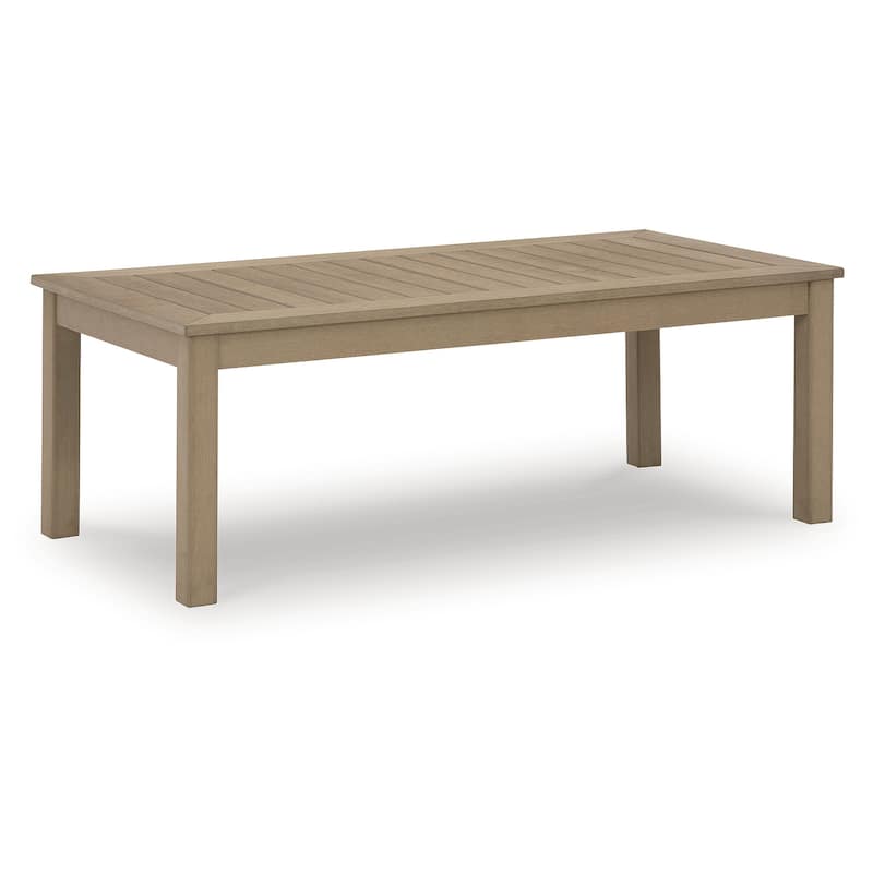 Signature Design by Ashley Hallow Creek Driftwood Outdoor Coffee Table - 48.75" W x 24.13" D x 18.13" H