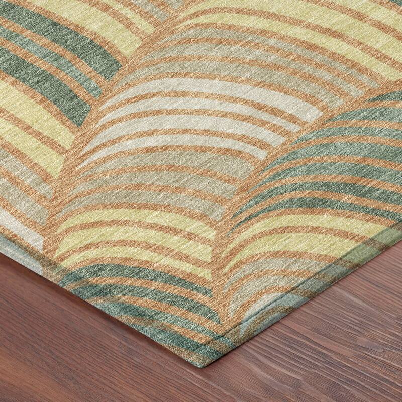 Machine Washable Indoor/ Outdoor Modern Parsons Chantille Rug