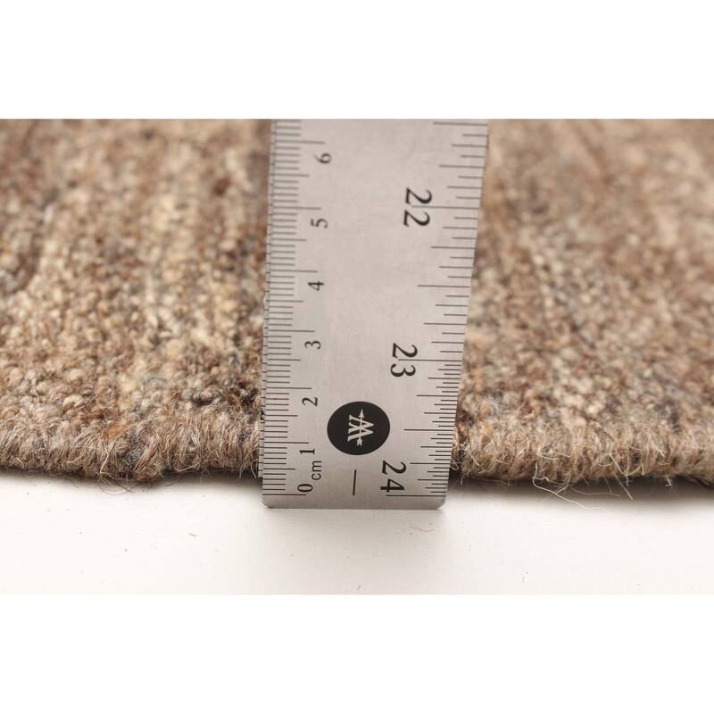 ECARPETGALLERY Flat-Weave Ankara Brown Wool Kilim - 4'5 x 16'2