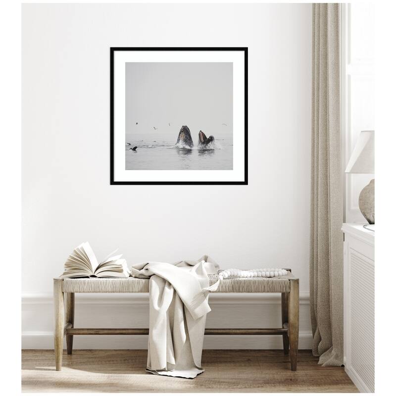 Kate and Laurel Humpback Whales No. 2 by Laura Evans Framed Wall Art Print