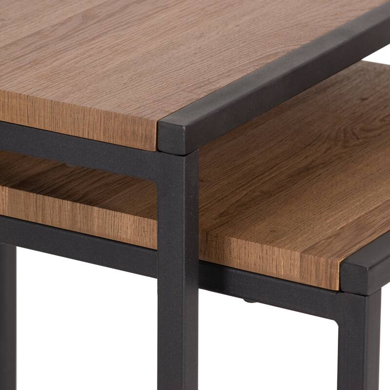 Set of 2 Square Nesting Side Tables