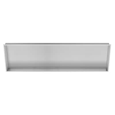 12-in x 48-in Ultra-thin Frame Recessed Stainless Steel Shower Niche Brushed Stainless Steel