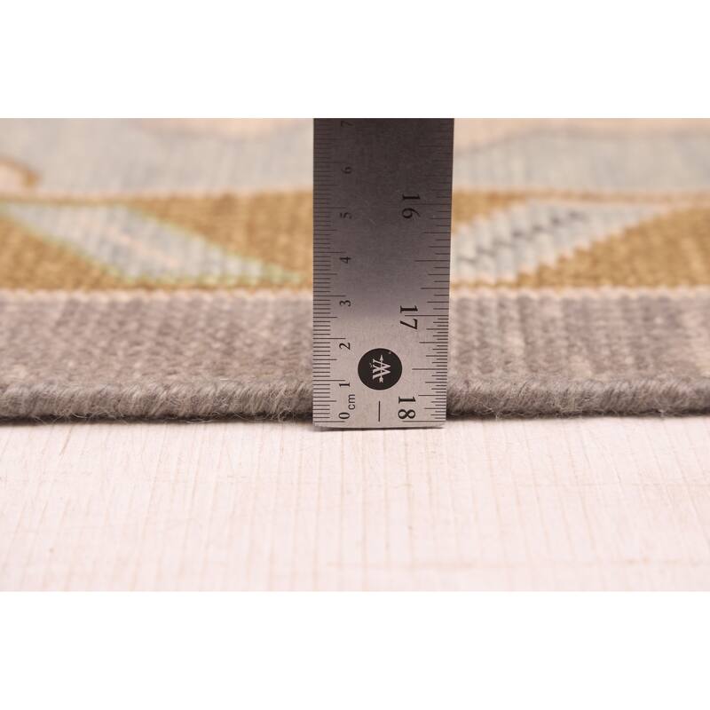 ECARPETGALLERY Hand-knotted Modern Oushak Dark Grey Wool Rug - 9'0 x 11'10