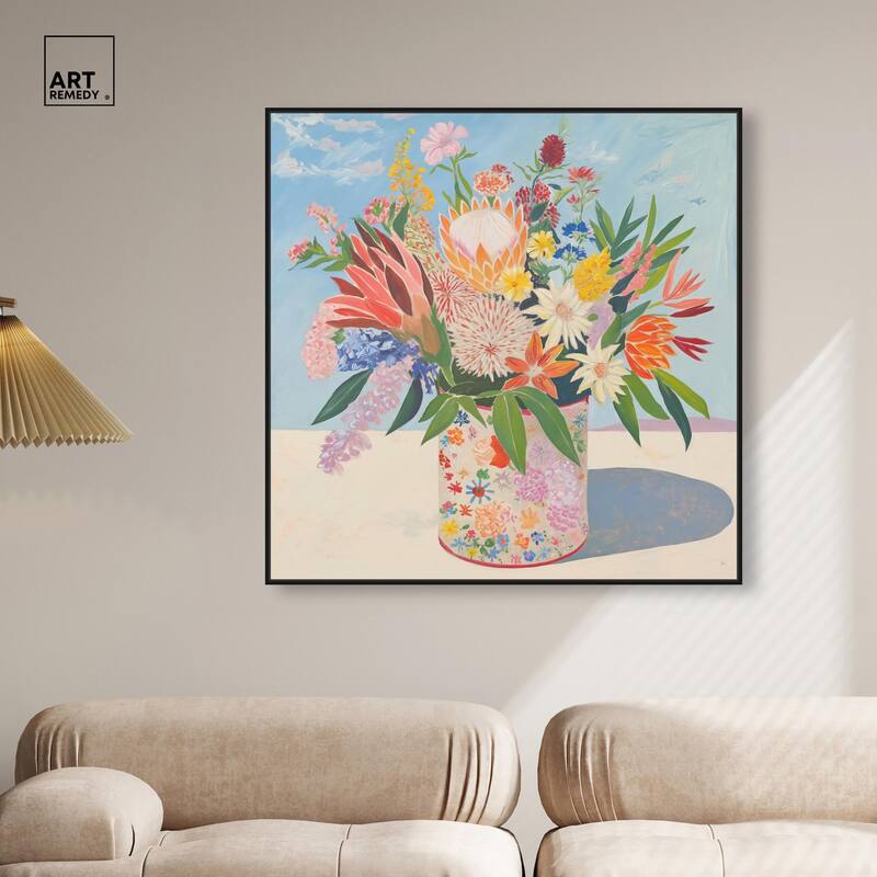 Floral Tin Canvas by Art Remedy